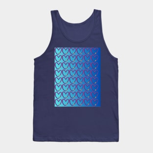 blue heart Tank Top